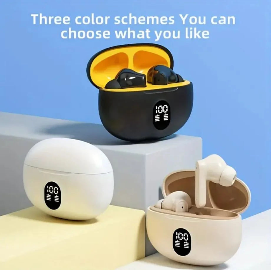 Wireless Bluetooth Earbuds with LED Display & ENC Mic – 2025 New Arrival