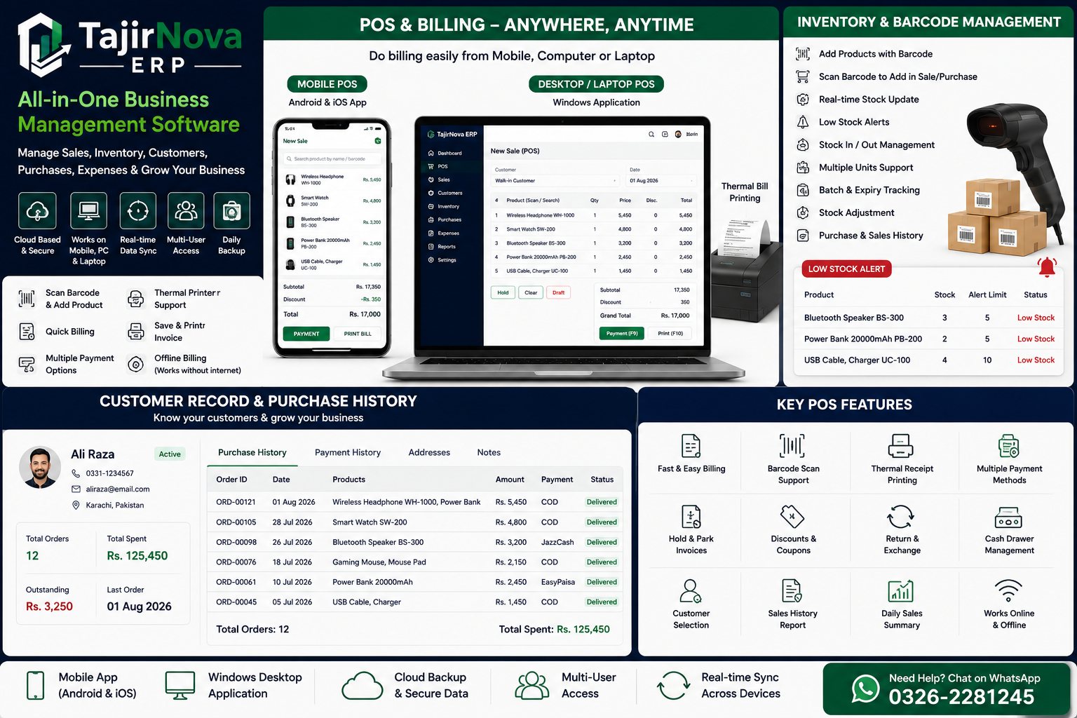 TajirNova ERP – All-in-One Business Management Software | Cloud & Lifetime Plans