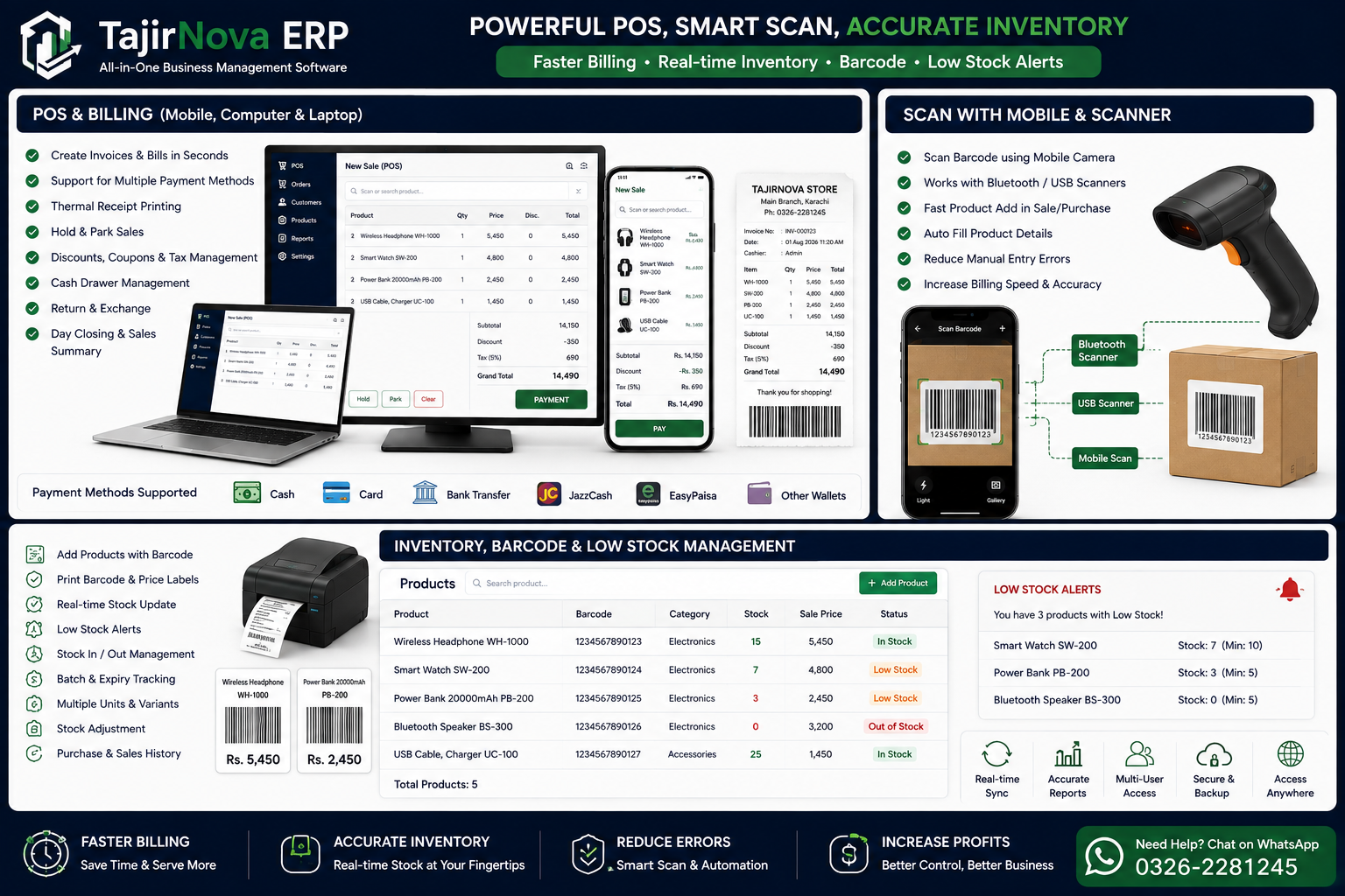 TajirNova ERP – All-in-One Business Management Software | Cloud & Lifetime Plans