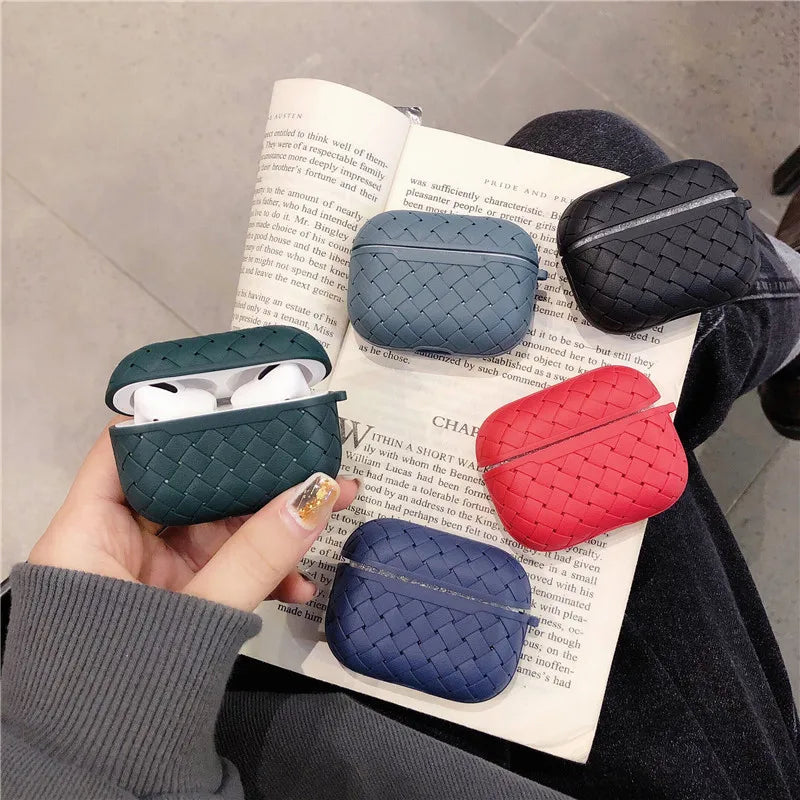 Luxury Woven Pattern Case for AirPods Pro 2 – Premium Protective Wireless Earphone Cover