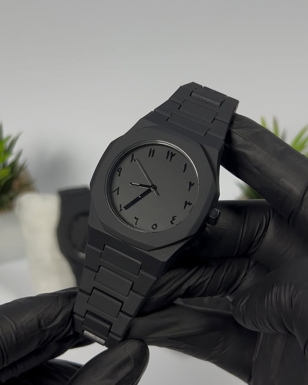 Original Black Aura Arabic Dial Men's Watch – Luxury Elegant Analog Wrist Watch for Men