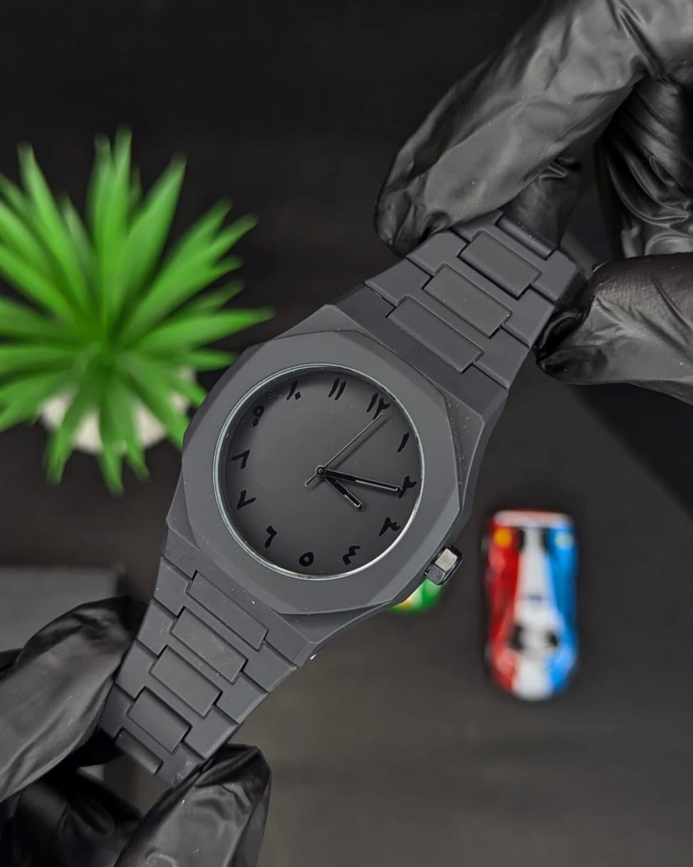 Original Black Aura Arabic Dial Men's Watch – Luxury Elegant Analog Wrist Watch for Men