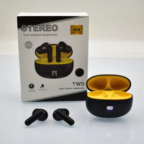 Wireless Bluetooth Earbuds with LED Display & ENC Mic – 2025 New Arrival