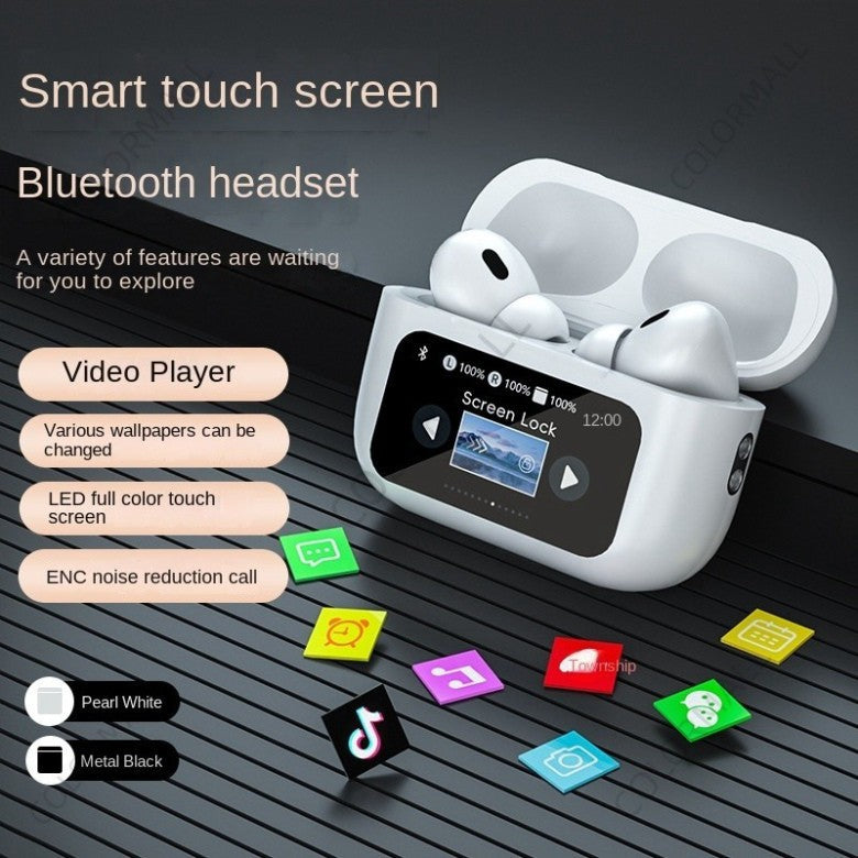 A9 Pro ANC/ENC Wireless Earbuds with Touchscreen Charging Case